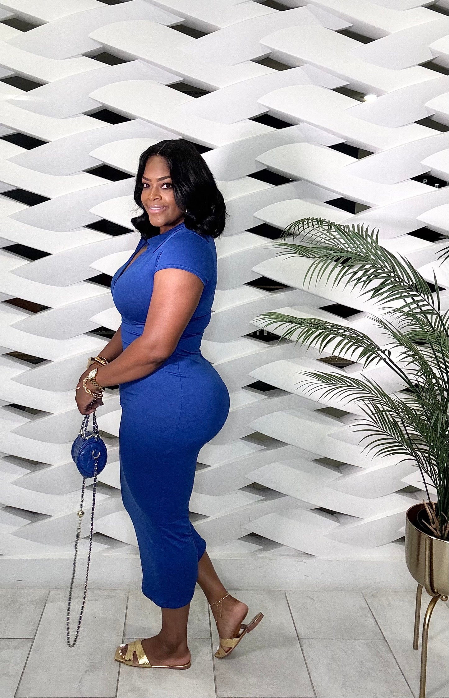Keeping It Kool Midi Dress (Royal Blue)