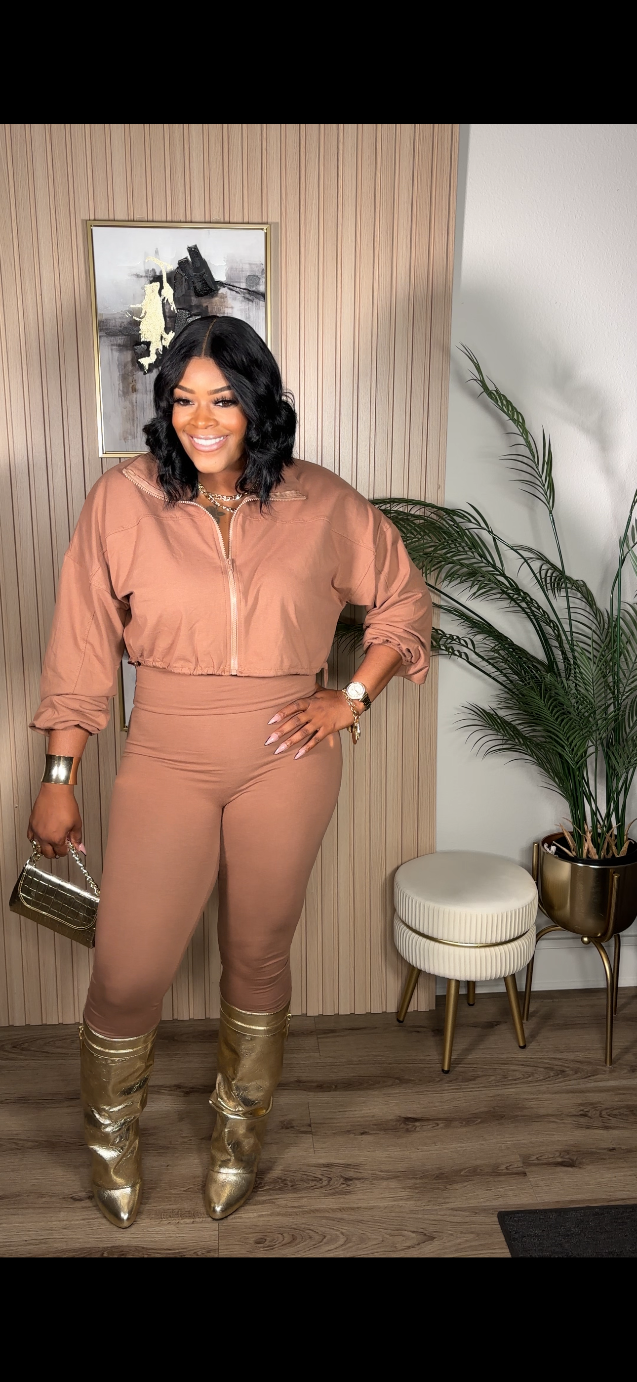 Running Around Pants Set (Dark Mocha)
