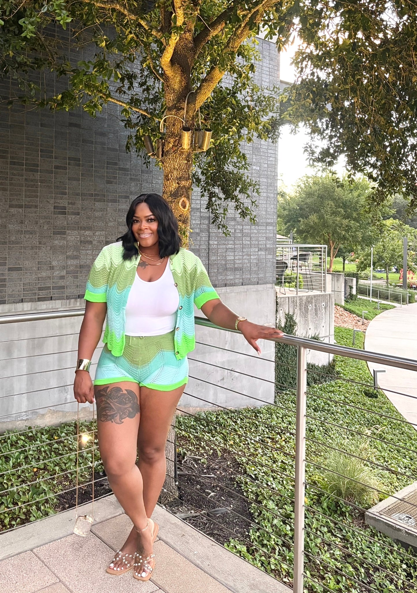 Tropical Vibes Short Set (Green)