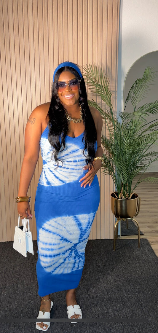 Giving The Blues MIDI DRESS