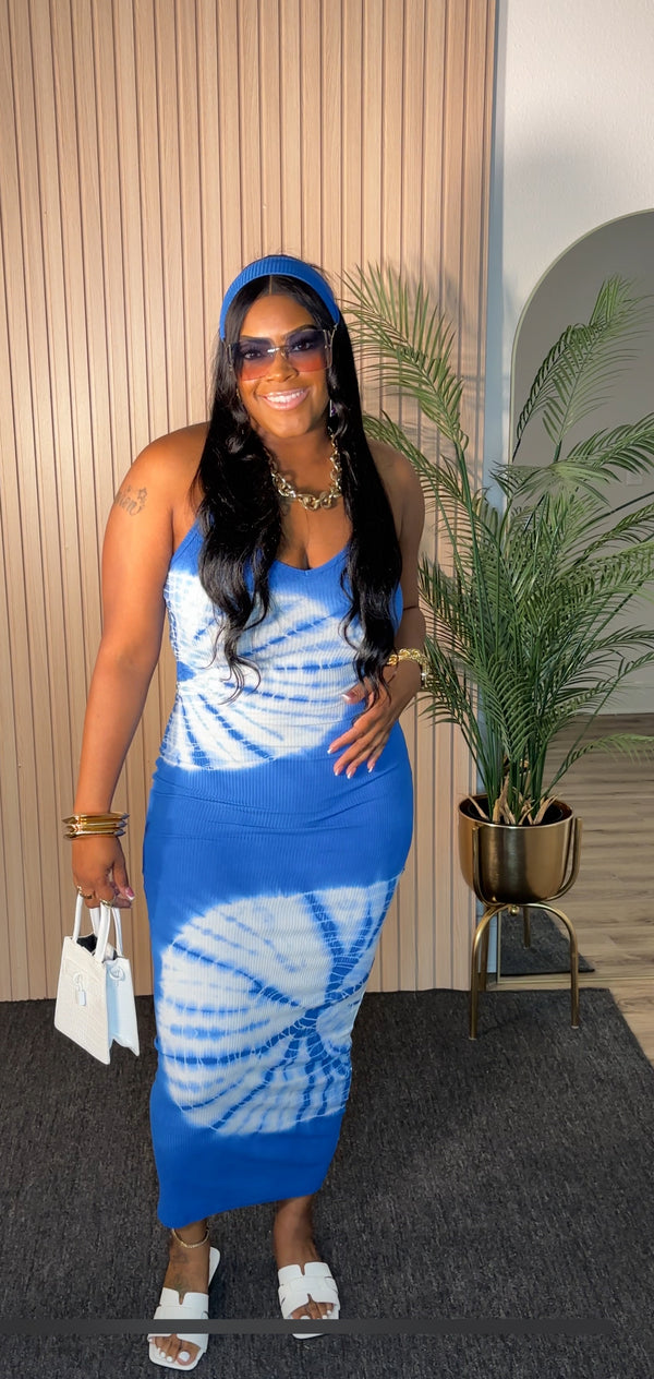 Giving The Blues MIDI DRESS